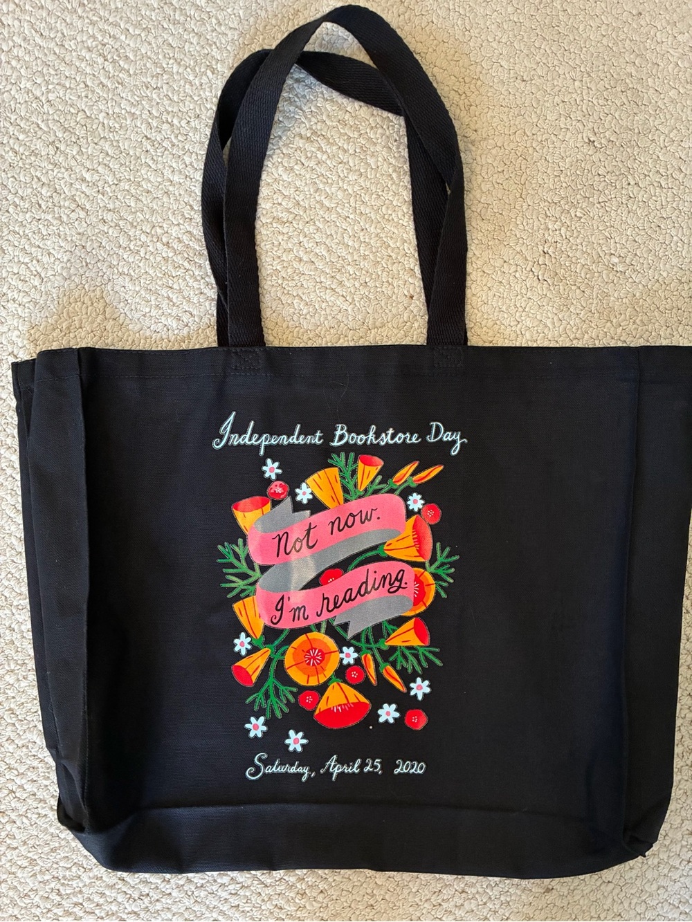 Independent Indie Bookstore Day - Floral Canvas Tote Bag 2020 Limited Edition